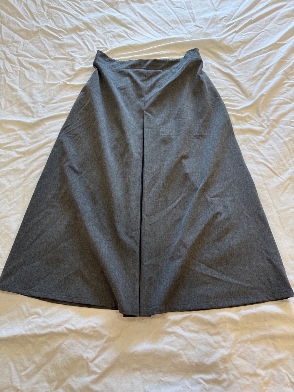 Women's A-Line Gray Midi Skirt